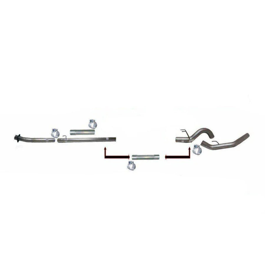 2020-2022 Powerstroke 4" Downpipe Back Exhaust No Muffler SS (422031)